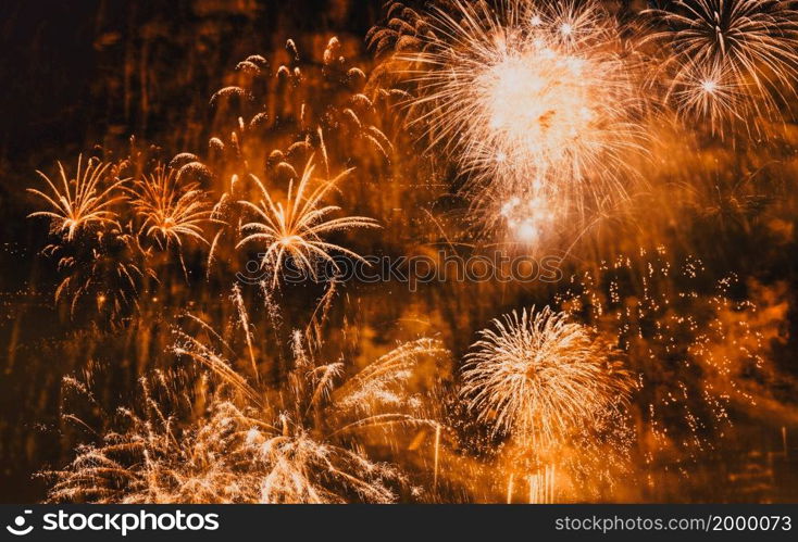 exploding fireworks New Year background