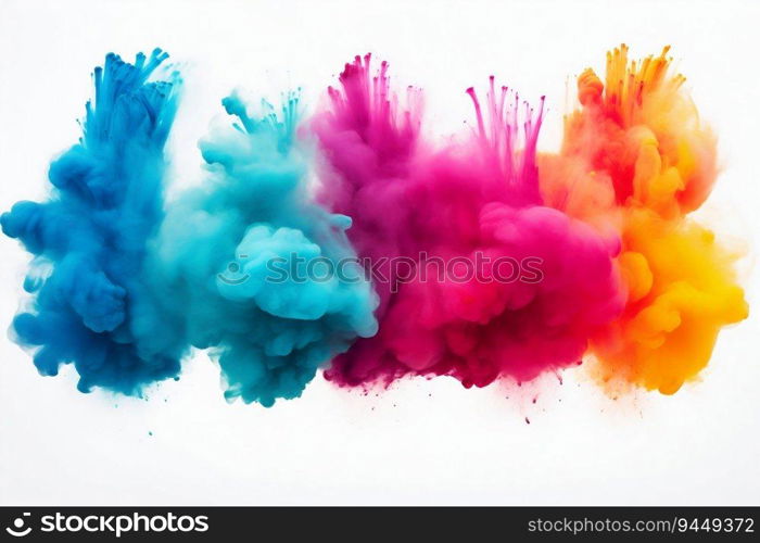 Explosion of Color Powder. Generative ai. High quality illustration. Explosion of Color Powder. Generative ai