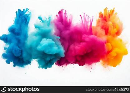 Explosion of Color Powder. Generative ai. High quality illustration. Explosion of Color Powder. Generative ai