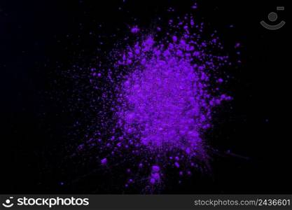 explosion purple dry color black background