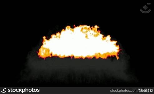 Explosion with slow motion. Alpha channel is included