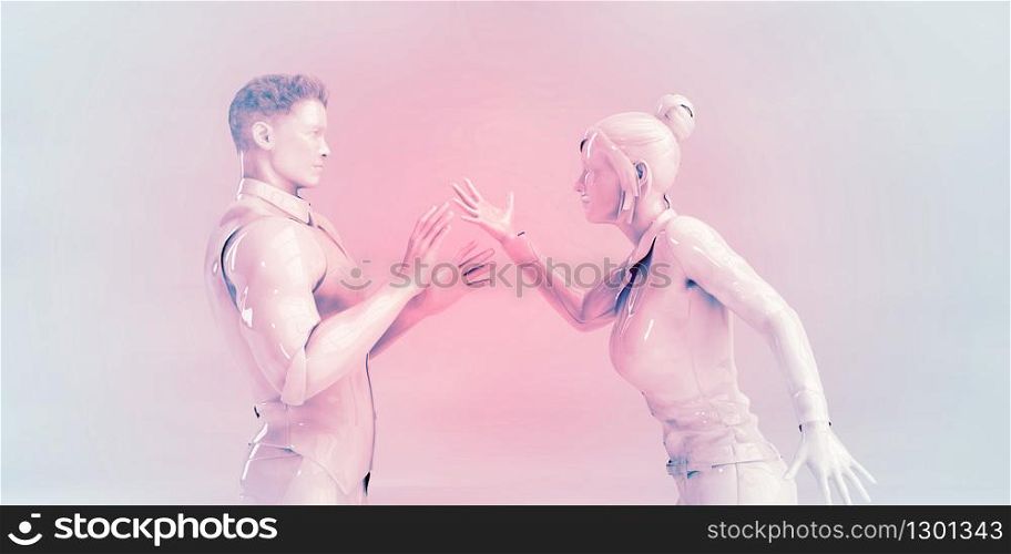 Explosive Argument Between Man and Woman Concept. Explosive Argument