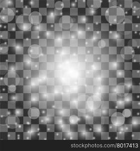 Explosive with Spark. Glow Star Burst Light Effect. Sparkles Light Transparent Checkered Background.. Explosive with Spark. Glow Star Burst