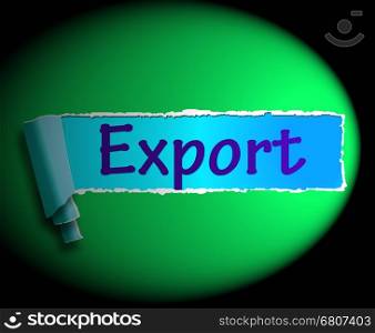 Export Word Showing Selling Overseas Through Internet 3d Rendering
