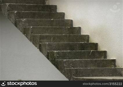 Exposed staircase of an establishment
