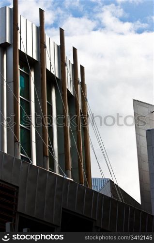 Exterior detail of modern building: Edinburgh Parliament