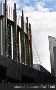 Exterior detail of modern building: Edinburgh Parliament