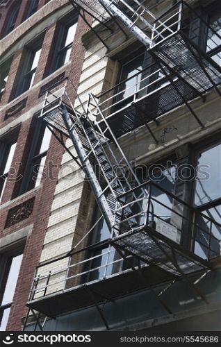 Exterior fire escape of a building, Seattle, Washington State, USA