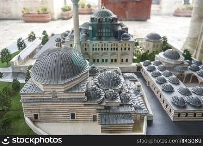 Exterior Model view of Kilic Ali Pasha Complex, a mosque complex designed and built between 1580 and 1587 by Mimar Sinan in Beyoglu,Istanbul,Turkey.25 July 2019