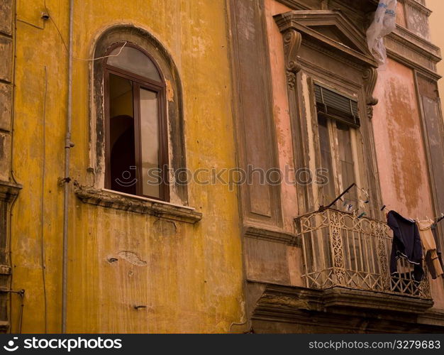 Exterior of a building in Naples