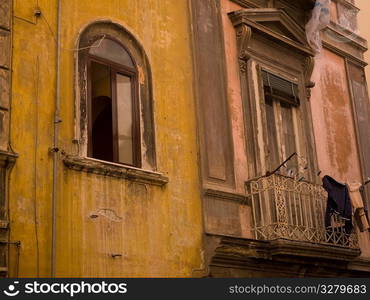 Exterior of a building in Naples