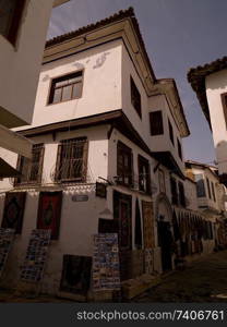Exterior of buildings in Kusadasi Turkey