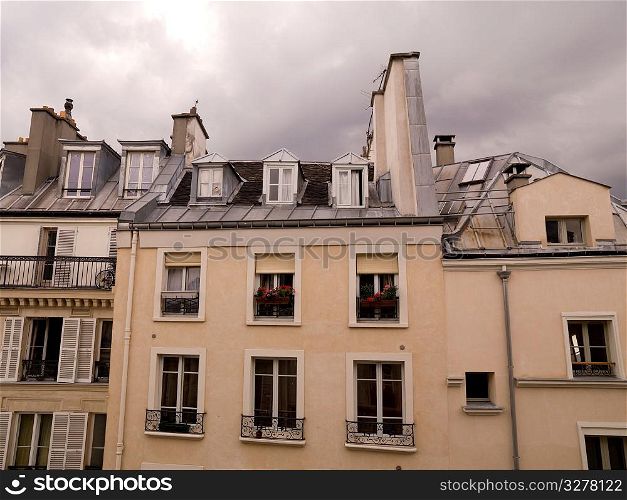 Exterior of buildings in Paris France