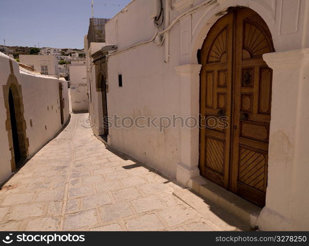 Exterior of buildings in Rhodes Greece