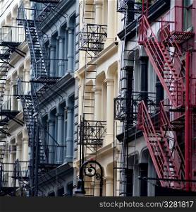 Exterior of buildings in SoHo District Manhattan, New York City, U.S.A.