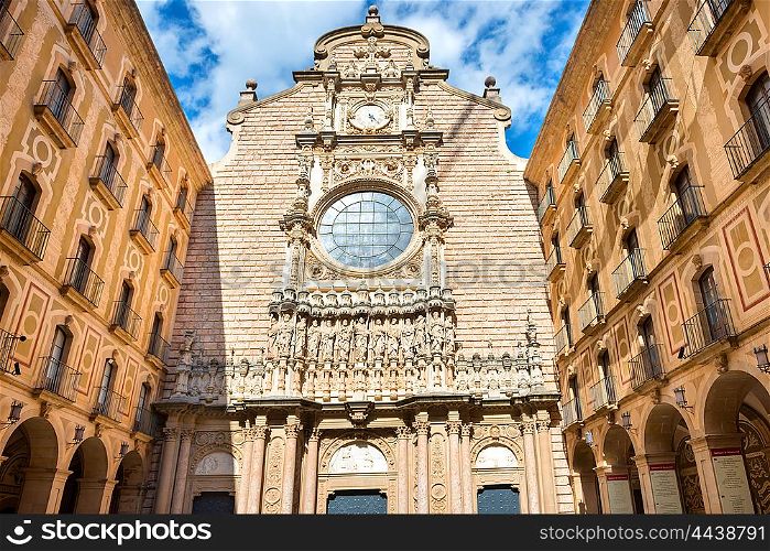 Exterior of Montserrat Benedictine monastery, near Barcelona, Catalonia, Spain