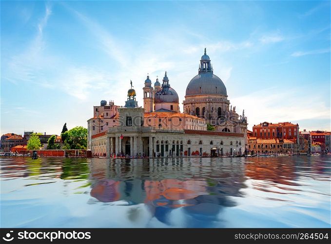 Exterior of Santa Maria della Salute basilica in Venice