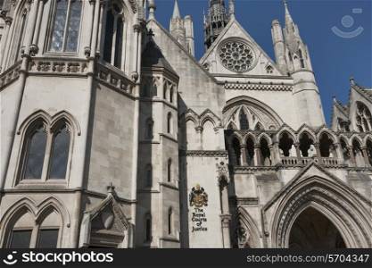 Exterior of The Royal Courts of Justice at London; England; UK