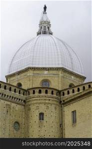 Exterior of the Sanctuary of Madonna di Loreto, famous religious monument, Ancona province, Marche, Italy