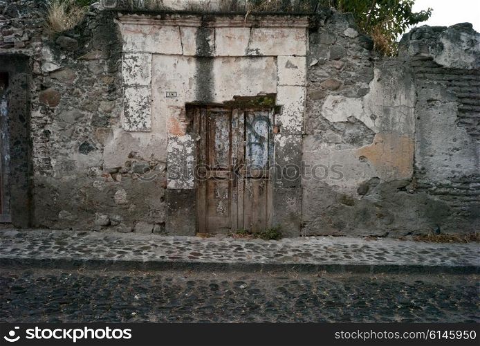 Exterior view of an abandoned building, San Miguel de Allende, Guanajuato, Mexico