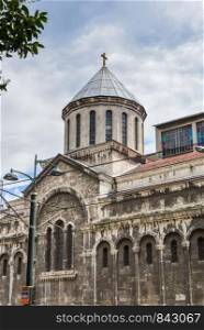 Exterior view of Surp Krikor Lusavoric Armenian Church which was built in 1431 and oldest Armenian Church in Istanbul. Beyoglu,Istanbul,Turkey.25 July 2019