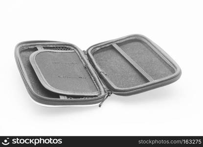 external HDD hard disk case, isolated on white background