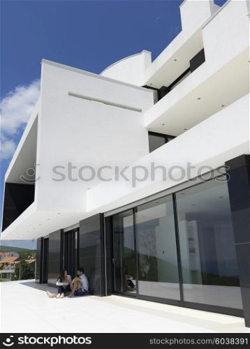External view of a contemporary house modern villa