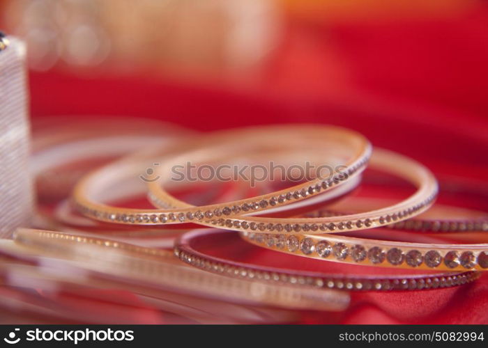 Extreme Close-up of a bridal chuda