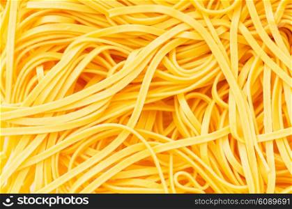 Extreme close up of the tangled spaghetti