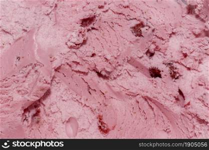 extreme close up strawberry ice cream with copy space. Beautiful photo. extreme close up strawberry ice cream with copy space