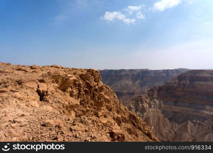 Extreme tourism of desert hiking and trekking