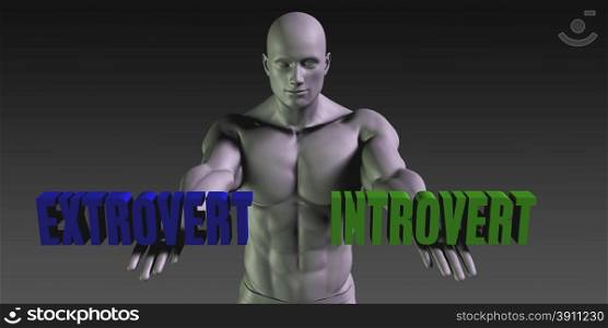 Extrovert vs Introvert Concept of Choosing Between the Two Choices. Extrovert vs Introvert