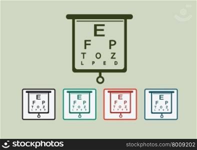 Eye Chart Test Illustration