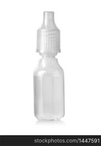 Eye drop bottle isolated on white background, with clipping path