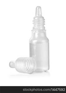 Eye drop bottle isolated on white background, with clipping path