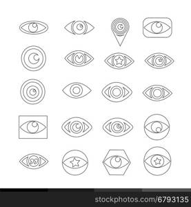 eye icon set illustration design