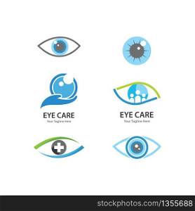 Eye logo vector flat design