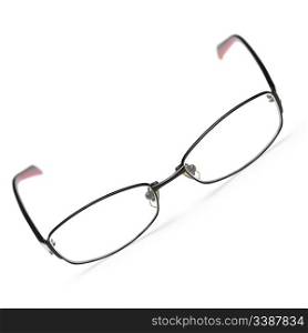 eyeglasses. Isolated on white background. Photo closeup