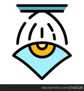 Eyes diopter icon. Outline Eyes diopter vector icon color flat isolated. Eyes diopter icon color outline vector