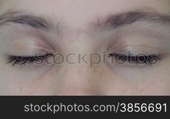 Eyes of girl close up