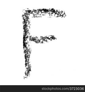 F - Hand-written charcoal alphabet