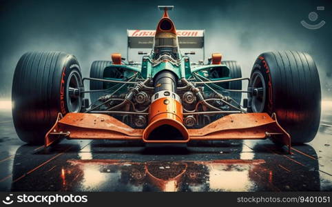 F1 Race Car. Generative ai. High quality illustration. F1 Race Car. Generative ai