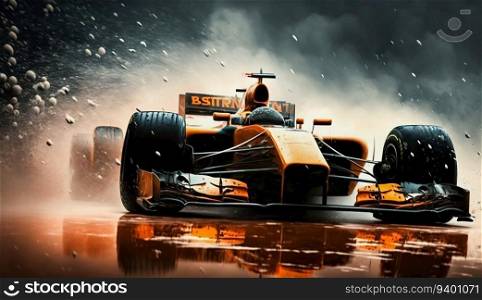 F1 Race Car. Generative ai. High quality illustration. F1 Race Car. Generative ai