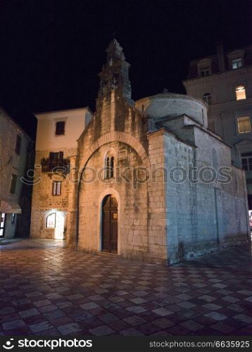 Faade of St Luke church, Kotor, Bay of Kotor, Montenegro
