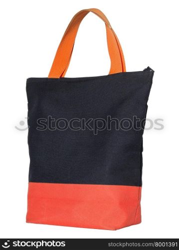 Fabric bag isolated on white with clipping path