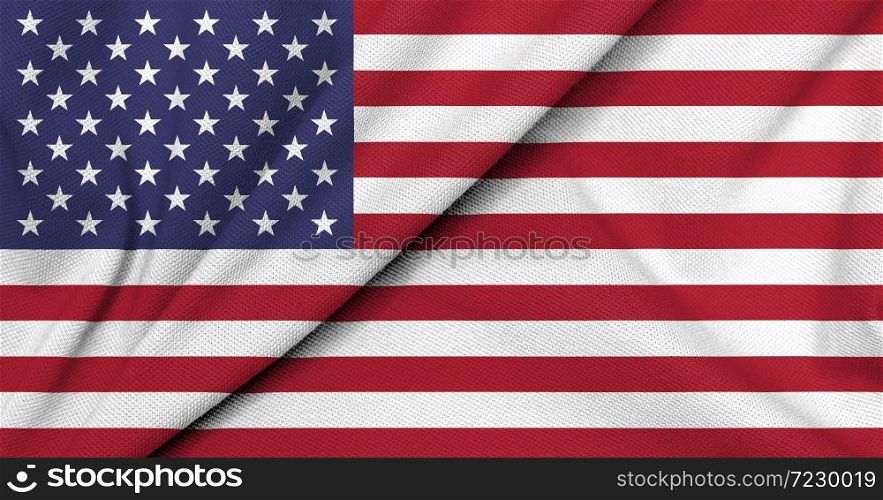 Fabric flag of United States, America