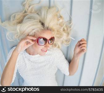 Fabulous lady with trendy sunglasses