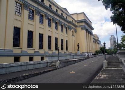 Facade and entrance of national museum in Manila