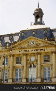 Facade of a building, Bourse Maritime, Bordeaux, Aquitaine, France