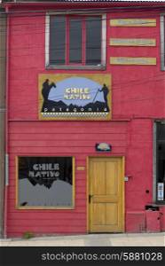 Facade of a building, Puerto Natales, Patagonia, Chile